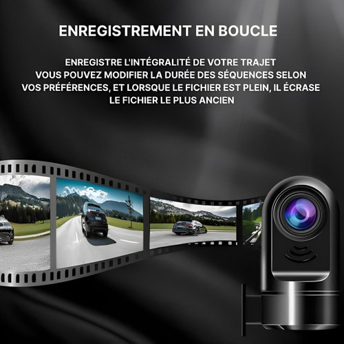 Dashcam voiture avec GPS, aide à la conduite et commande vocale