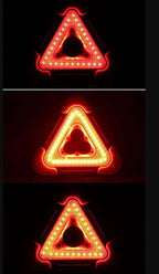 Lampe d'urgence solaire LED avec triangle rouge et sortie USB