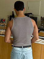 Débardeur homme coupe slim, cinq coloris, du S au 5XL