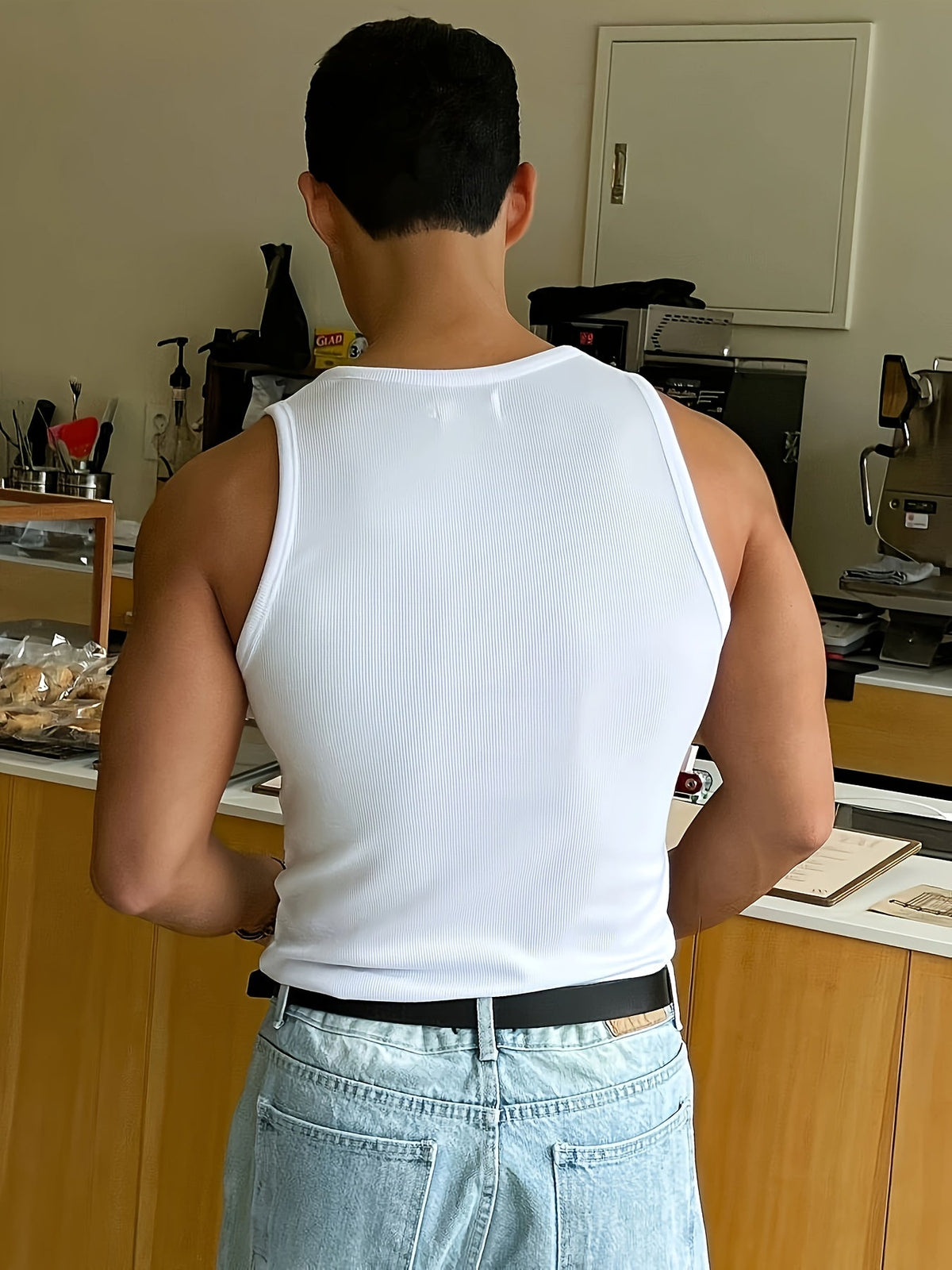Débardeur homme coupe slim, cinq coloris, du S au 5XL