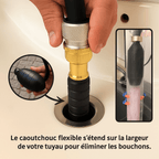 Déboucheur de canalisation, lot de trois tailles petit, moyen, grand