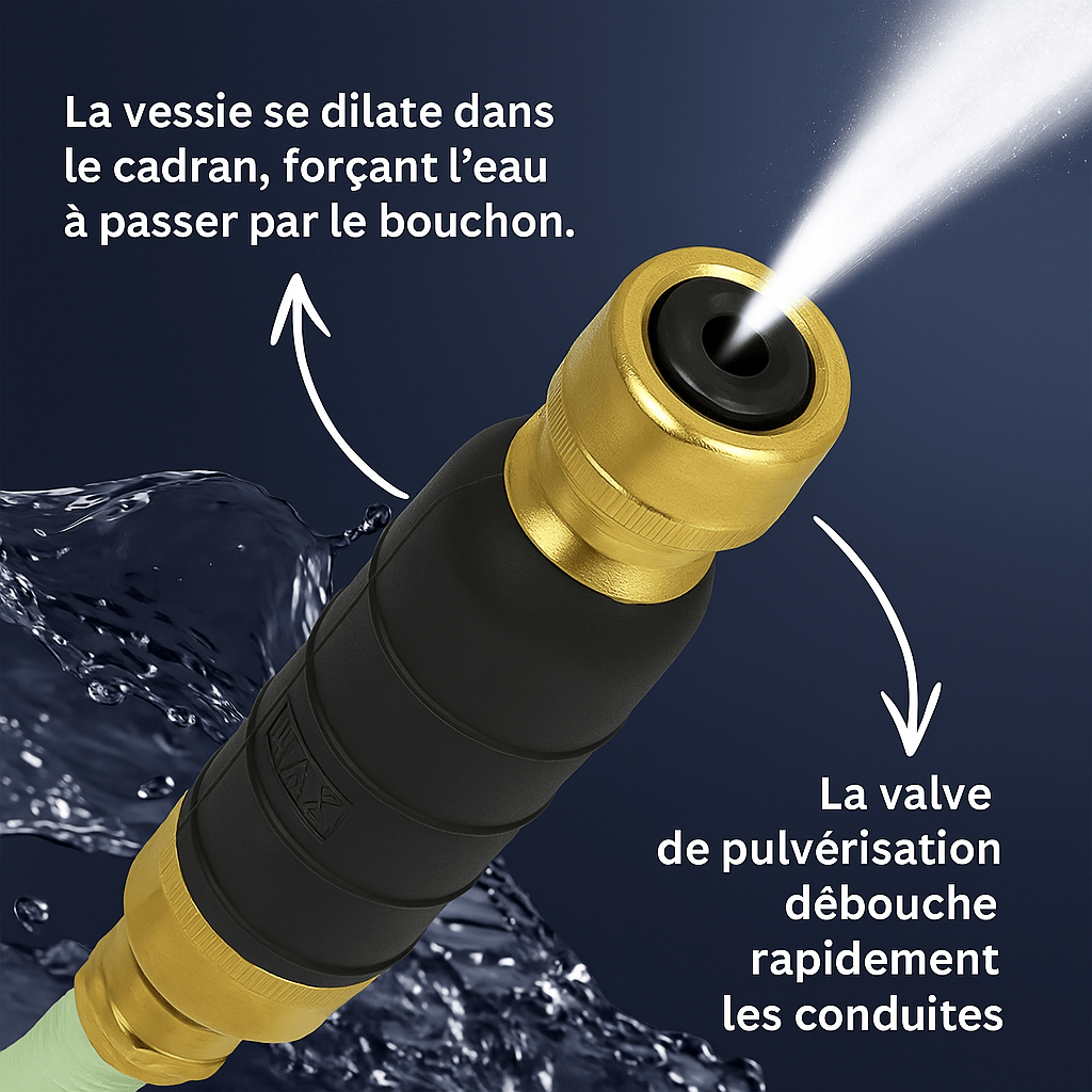 Déboucheur de canalisation, lot de trois tailles petit, moyen, grand