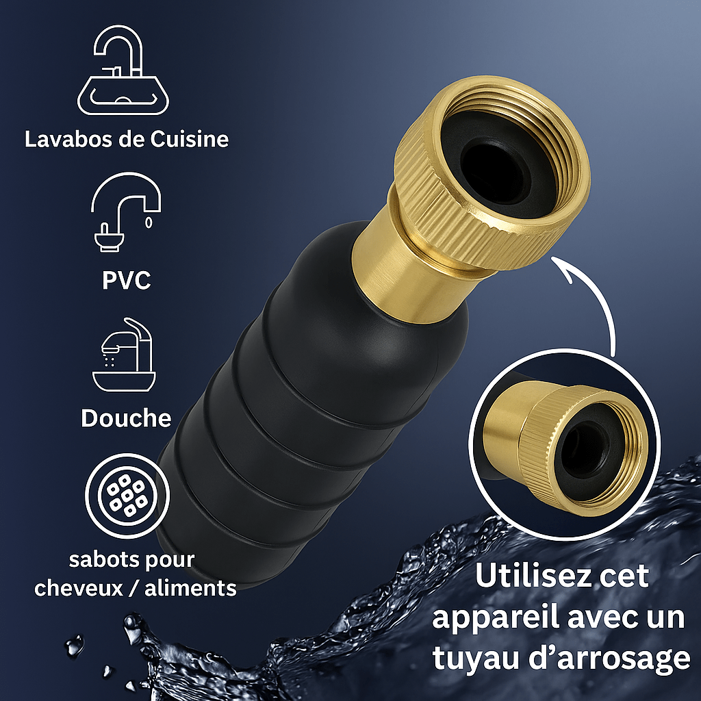 Déboucheur de canalisation, lot de trois tailles petit, moyen, grand