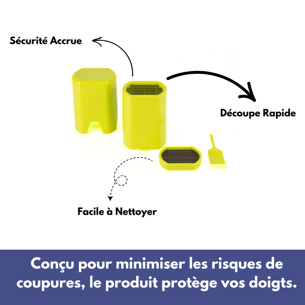 Coupe-légumes multifonction blanc, protège-doigts, facile à rincer