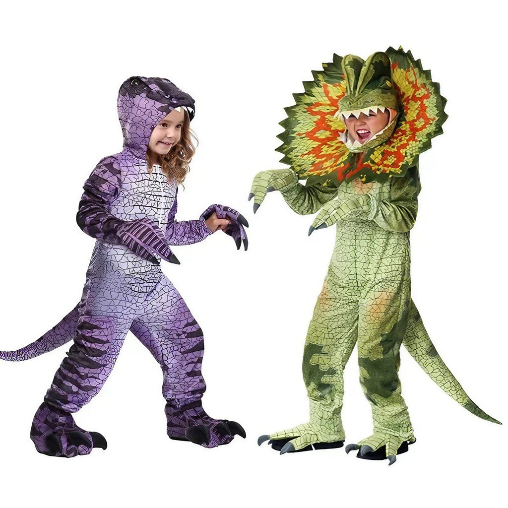 Déguisement dinosaure enfant, onze coloris, du S au XL