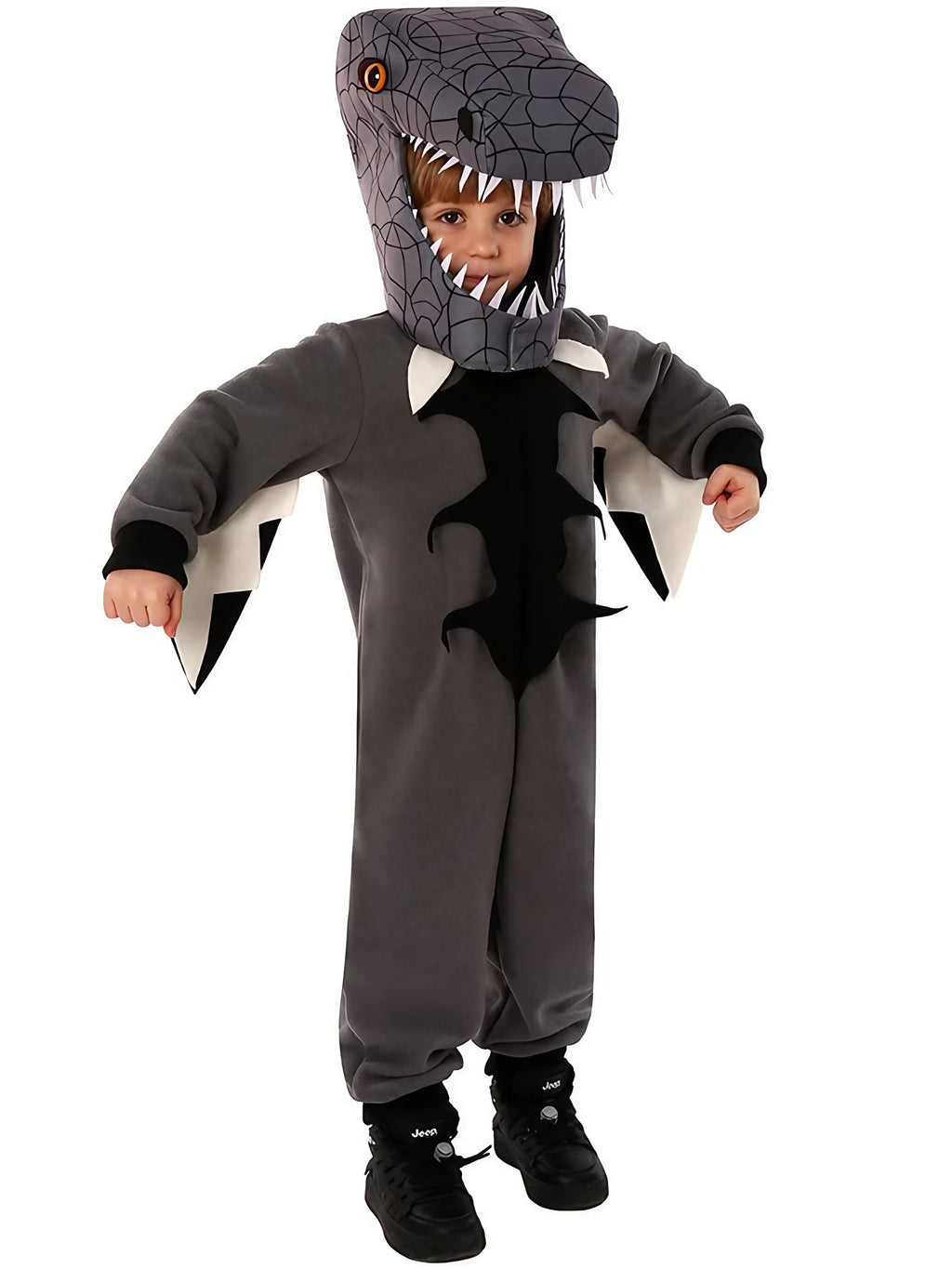 Déguisement dinosaure enfant, onze coloris, du S au XL, gris