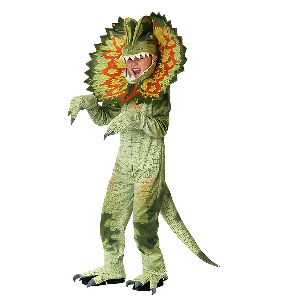 Déguisement dinosaure enfant, onze coloris, du S au XL, vert foncé