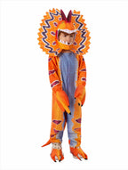 Déguisement dinosaure enfant, onze coloris, du S au XL, orange