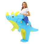 Déguisement de dinosaure gonflable adulte, dix modèles, bleu ciel