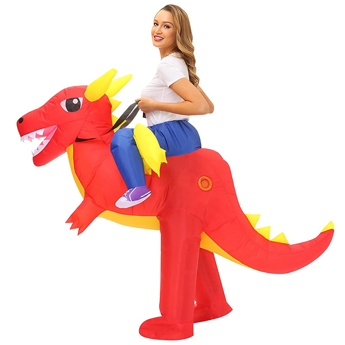 Déguisement de dinosaure gonflable adulte, dix modèles, rouge b
