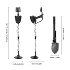Détecteur de métaux en kit avec casque et pointeur, bobine étanche