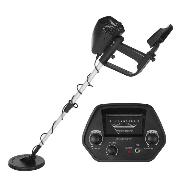 Détecteur de métaux en kit avec casque et pointeur, bobine étanche