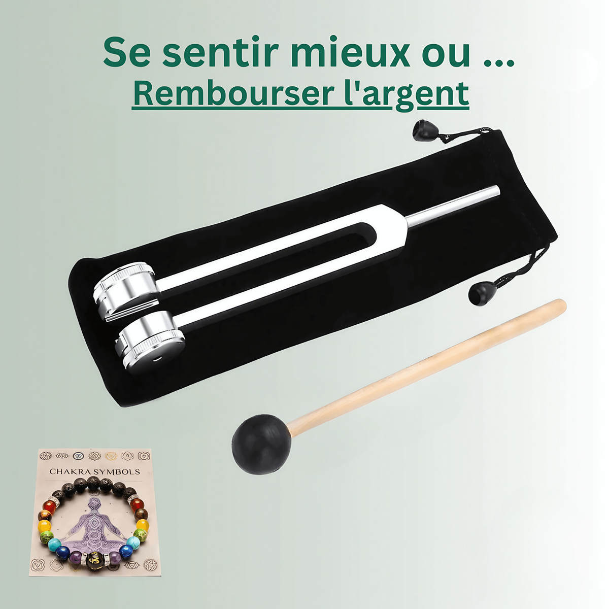 Diapason en métal 128 Hz pour méditation et relaxation sonore