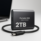 SSD externe portable 2 To, port USB-C, noir, bleu ou rouge, noir
