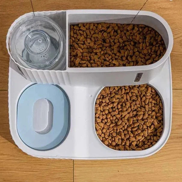Distributeur d'eau et de croquettes 2 en 1 pour chat et chien