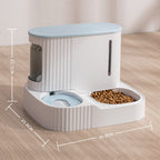 Distributeur d'eau et de croquettes 2 en 1 pour chat et chien