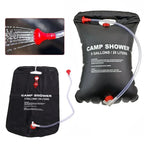 Douche solaire de camping 20 litres, pliable, en PVC