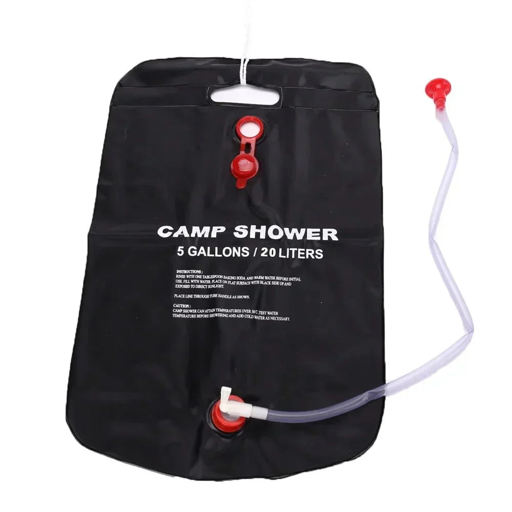 Douche solaire de camping 20 litres, pliable, en PVC