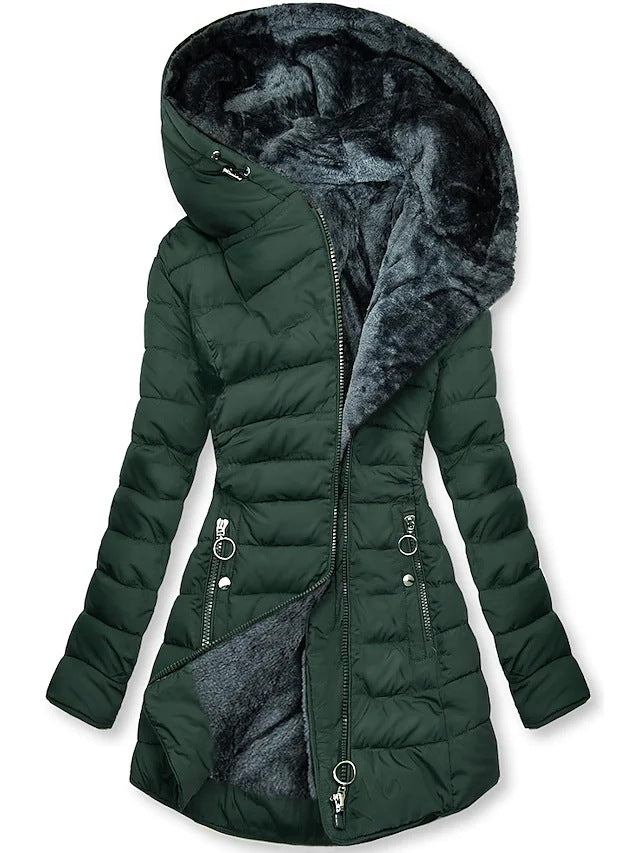 Doudoune femme légère et chaude, noir ou vert, du S au 2XL