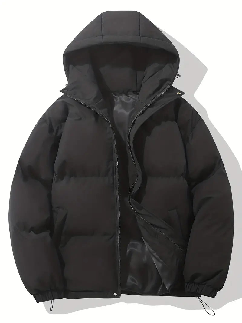 Doudoune homme à capuche, matelassage épais, huit coloris, noir