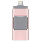 Clé USB 4 en 1 pour smartphone, tablette et ordinateur, 32 à 128 Go, rose