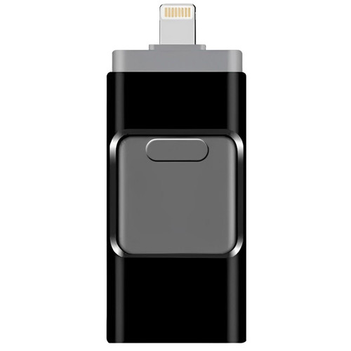 Clé USB 4 en 1 pour smartphone, tablette et ordinateur, 32 à 128 Go, noir