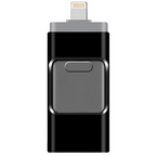 Clé USB 4 en 1 pour smartphone, tablette et ordinateur, 32 à 128 Go, noir
