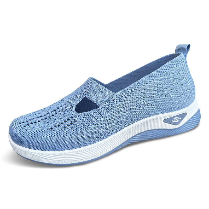 Chaussures orthopédiques femme à semelle intérieure amortissante, bleu