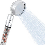 Pommeau de douche filtrant à billes minérales, trois jets