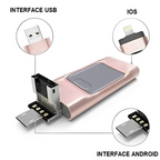 Clé USB 4 en 1 pour smartphone, tablette et ordinateur, 32 à 128 Go