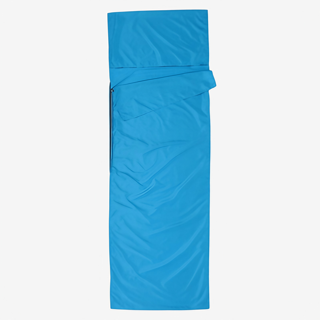 Drap de sac de couchage léger 70 x 210 cm, pour le bivouac, bleu ciel