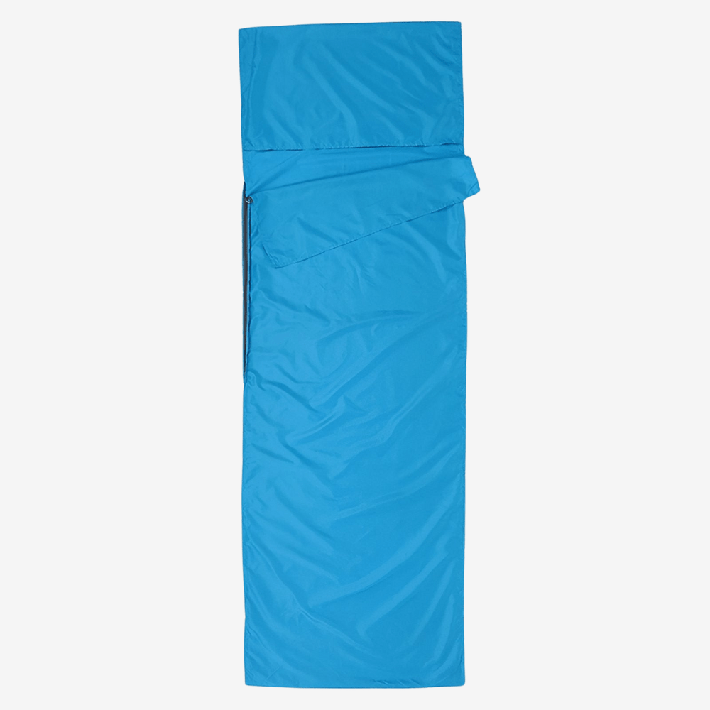 Drap de sac de couchage léger 70 x 210 cm, pour le bivouac, bleu ciel