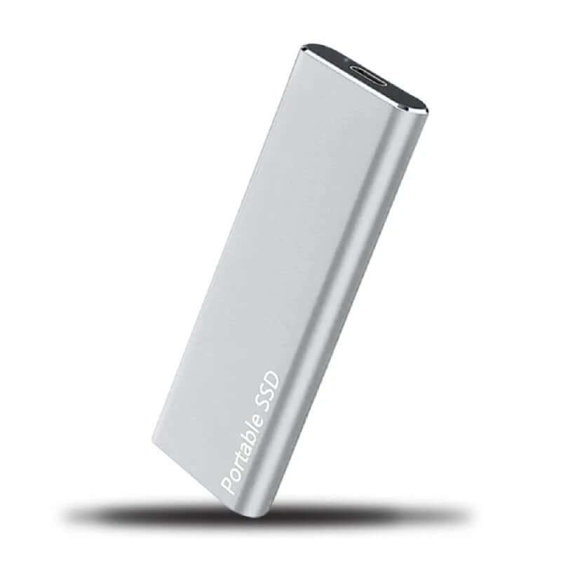 Disque externe USB-C 256 Go, compact, quatre coloris, argenté