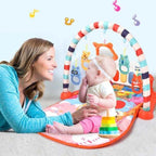 Tapis d'éveil musical bébé avec piano détachable, 0 à 36 mois