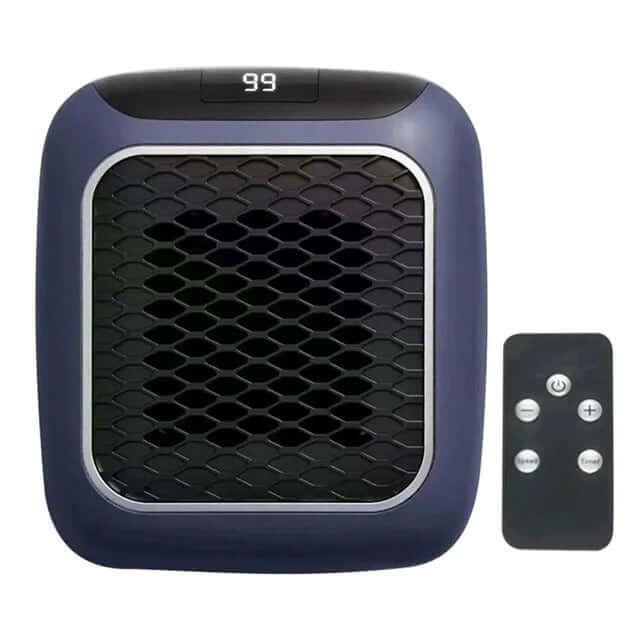 Radiateur d'appoint compact sur prise, céramique, 800 W, bleu