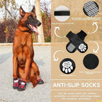 Bottes pour chien imperméables à semelle en caoutchouc