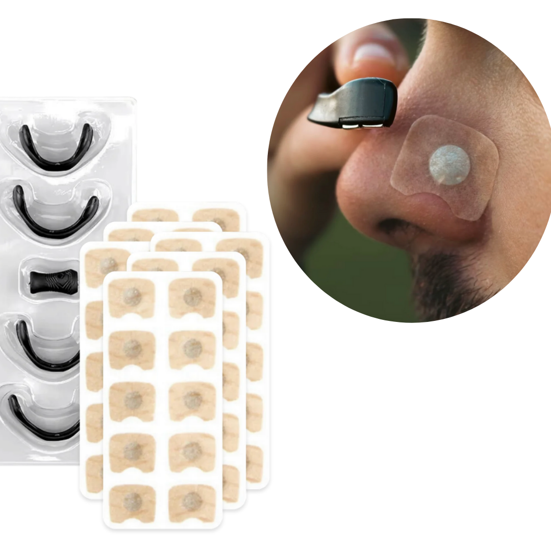 Écarteur nasal pour le sport, avec patchs adhésifs