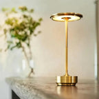 Lampe à poser sans fil rechargeable, doré, noir ou argenté