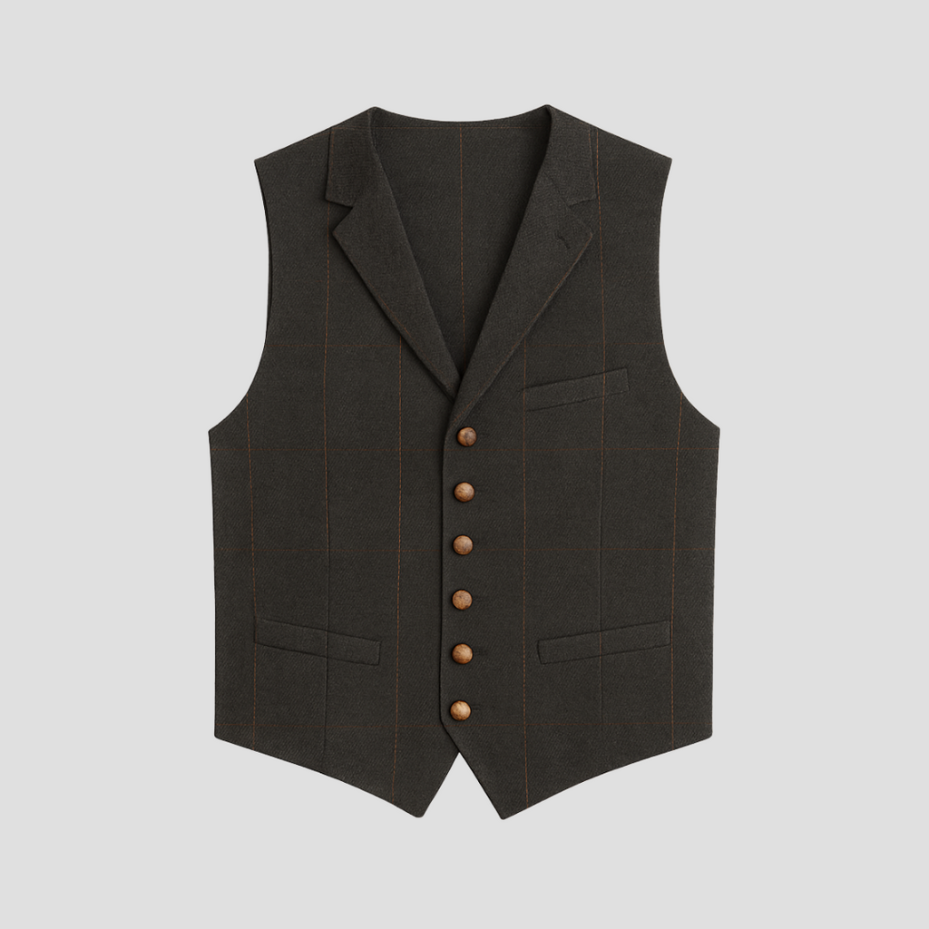 Gilet sans manches homme habillé, boutons contrastants, 8 coloris