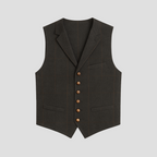 Gilet sans manches homme habillé, boutons contrastants, 8 coloris