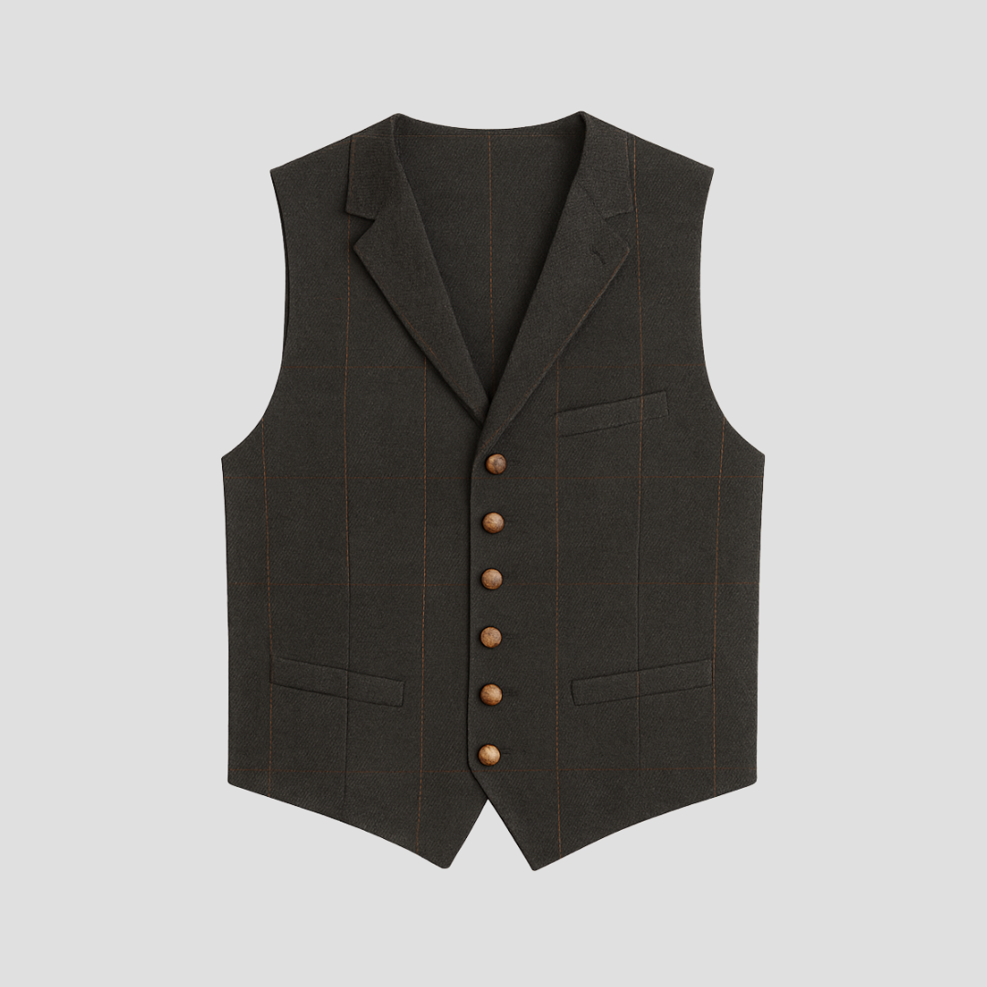Gilet sans manches homme habillé, boutons contrastants, 8 coloris