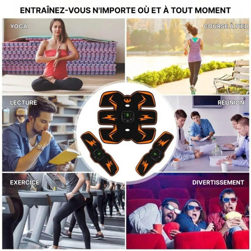Électrostimulateur musculaire portable, 10 niveaux et 6 modes