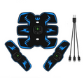 Électrostimulateur musculaire portable, 10 niveaux et 6 modes, bleu