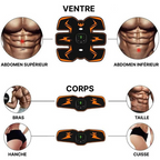 Électrostimulateur musculaire portable, 10 niveaux et 6 modes
