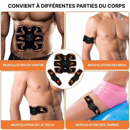 Électrostimulateur musculaire portable, 10 niveaux et 6 modes