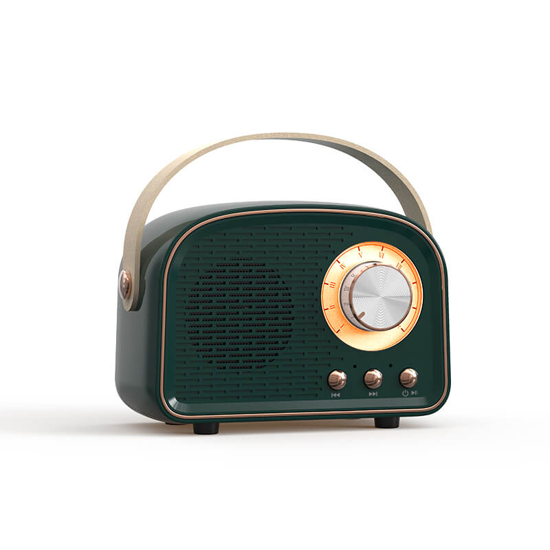 Enceinte Bluetooth rétro avec radio FM, format compact