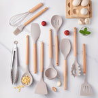 Ustensiles de cuisine en silicone, lot de 12, jusqu'à 230 °C