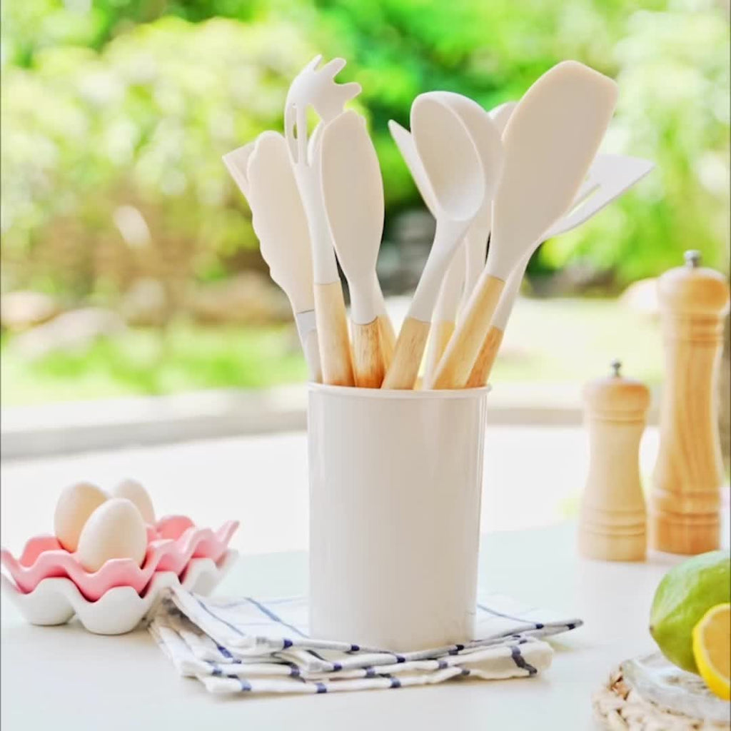 Ustensiles de cuisine en silicone, lot de 12, jusqu'à 230 °C