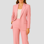 Ensemble blazer cintré et pantalon droit femme, sept coloris, rose