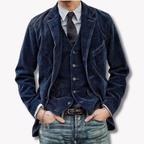 Ensemble blazer et gilet homme, quatre coloris, du S au 3XL, bleu marine